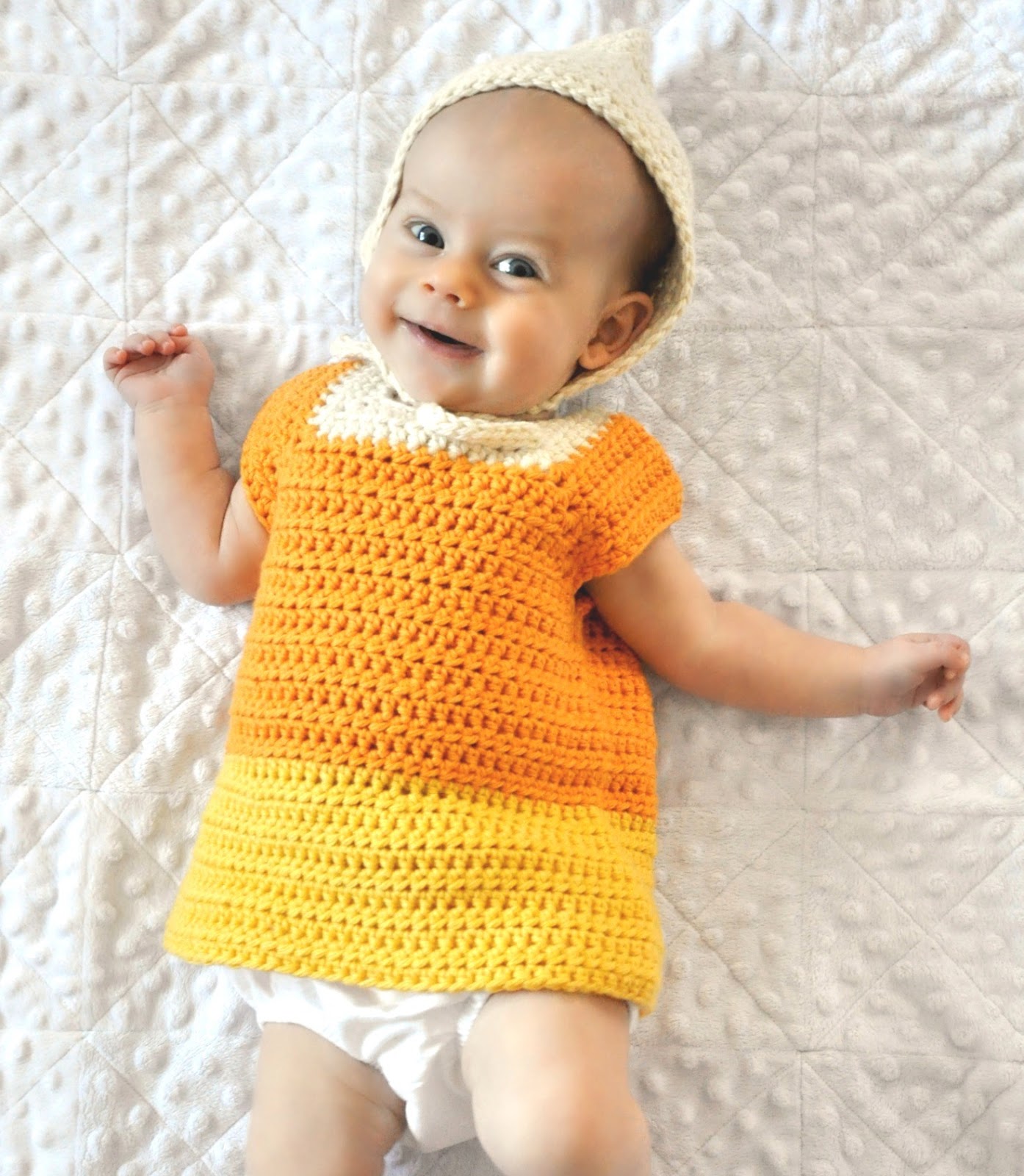 Free crochet pattern sales for candy corn dress